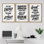 Succès commence avec l'auto-Discipline, citation inspirante, impression sur toile, 3 pièces