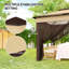 3x3 m Pop Up Gazebo, Height Adjustable Garden Tent with Netting-135726279