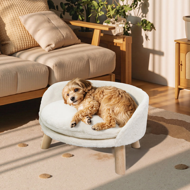 Kaela Round Pet Sofa, 32cm H x 51.5cm W x 51.5cm D 