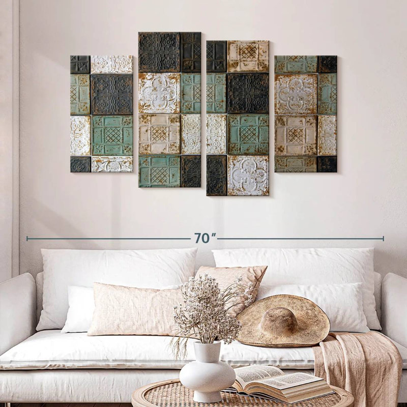 Lilie Old Ceiling Tiles, 32'' H x 52'' W