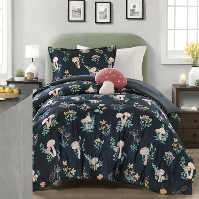 Whimsical Comforter Bedding Set, Microfiber Twin/twin Xl, Floral Design For Home
