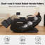 Favour BS-03 Corps noir zéro gravité avec rail en S à double noyau, roulettes mains robotisées, fauteuil de massage shiatsu-701481541