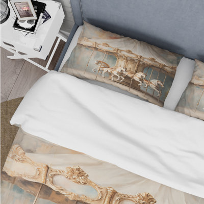 Ensemble de housse de couette carrousel beige Merry Go Round