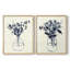Vase floral indigo I - impression encadrée de qualité supérieure - prêt à être accroché - aucun clou requis - aucun clou requis-675296418