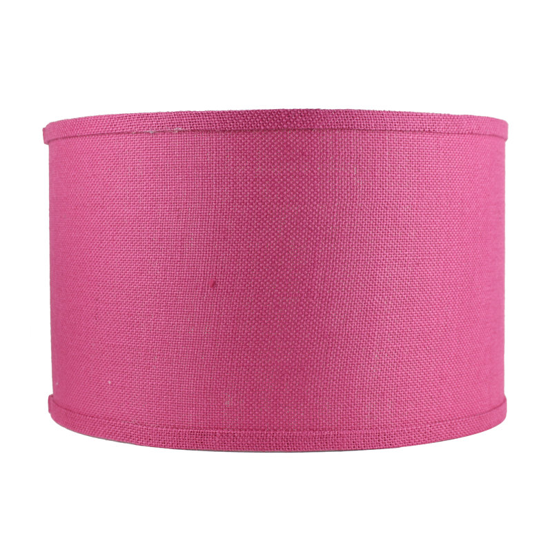 Abat-jour tambour en acrylique classique Ganya (araignée), Fuchsia, H 10 po x l 16 po x P 16 po