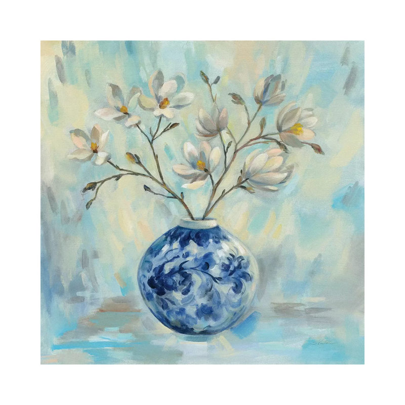 «Chinoiserie and Branches» par Silvia Vassileva - reproduction d'art, Toile tendue, Pas de tapis, H 48 po x l 48 po x 1,5 po