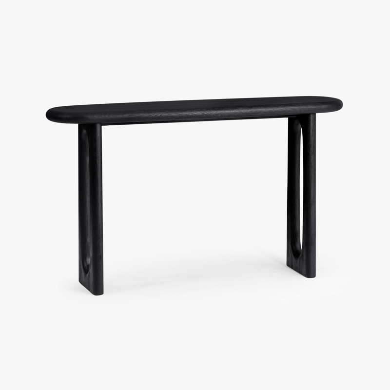 Console en bois massif Griffey, Noir