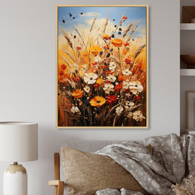 Damere " Orange Yellow Seasonal Flowers Seasonal Collage II "