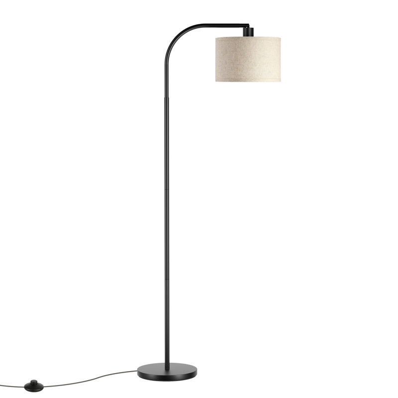 63.4'' Arched Floor Lamp With Remote Control And Bulb Included