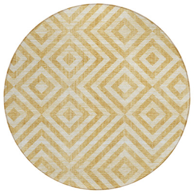 Washable Geometric Indoor / Outdoor Rug