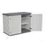 Remise de rangement horizontale avec tablette amovible, grande armoire de rangement extérieure verrouillable, unité de rangement en plastique PEHD résistant aux intempéries pour la cour, le patio et le jardin - 28 pieds cubes