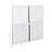 Bohm Modern Dimensional Plaster Artwork Paintings -  Canvas Wall Art Display For Stylish Wall Home Decor Display - Set Of 4, 20", White