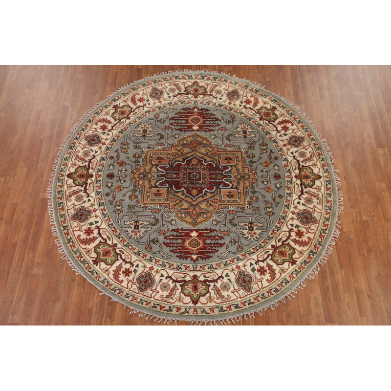 Tapis à motif géométrique rond 8x8