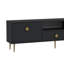 Meuble télé moderne avec option de fixation murale, anthracite et or, 55,1 po x 17,7 po x 11,8 po | 100% panneau de particules enduit de mélamine, épaisseur: 0,7 pouce | Plusieurs tablettes pour le rangement, design élégant et fonctionnel-2089420184