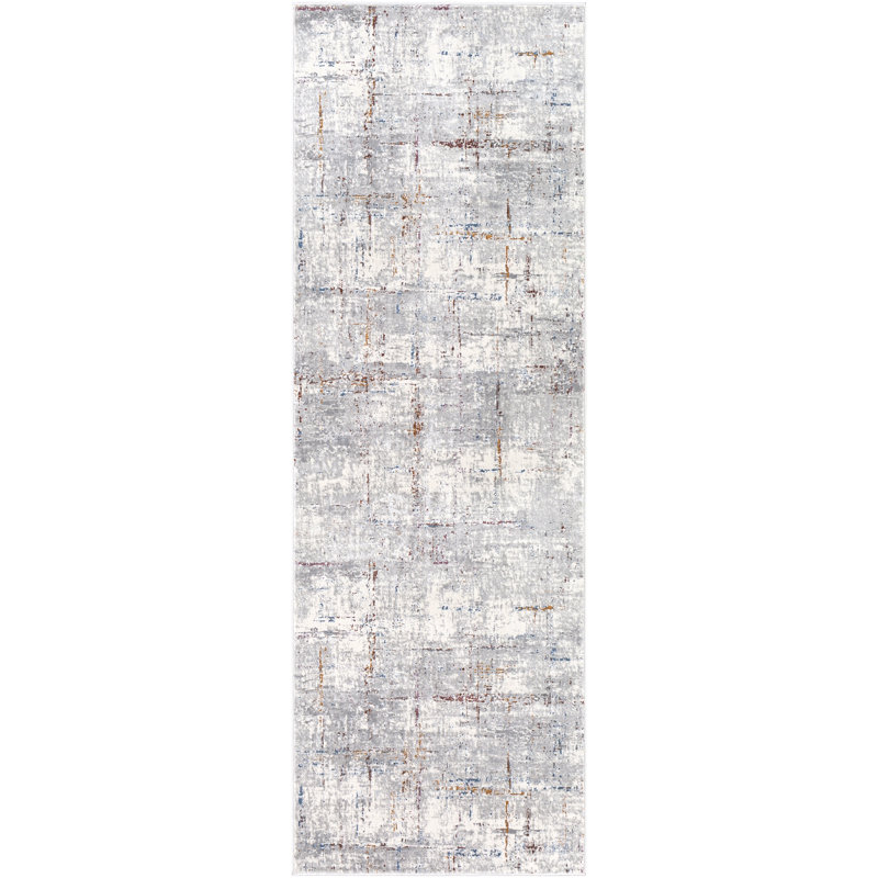 Tapis gris Barros, Tapis de couloir 2 pi 7 po x 7 pi 7 po