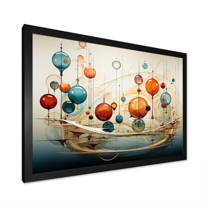 «Kinetic Art Mobile Symphony» sur impression sur toile, Cadre simple noir, H 16 po x l 32 po x P 1 po