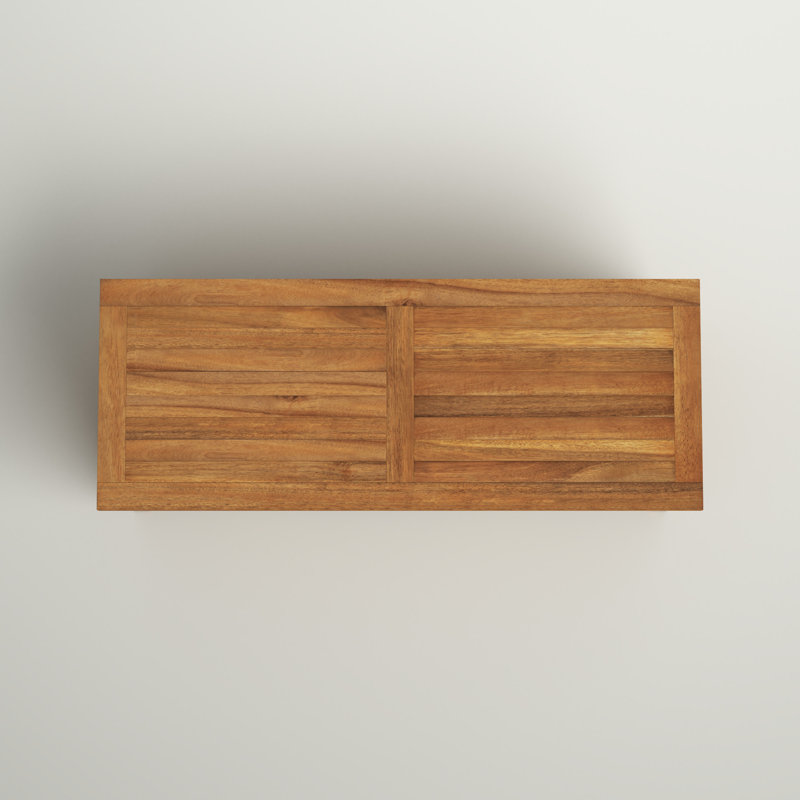 Beachcrest Home™ Anjenette 51'' W 78.87 Gallons Water Resistant Solid Wood Acacia Deck Box, Golden Teak