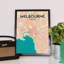 Melbourne City Map - No Frame Print-1069776533