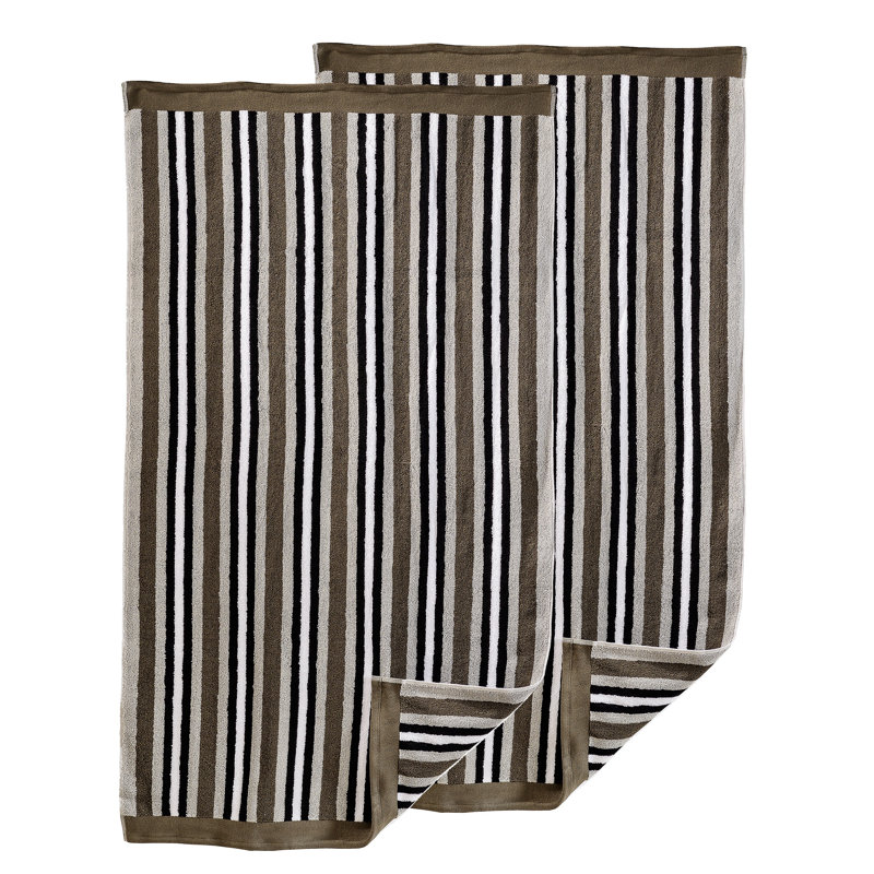 Draps 100% coton peigné à longues fibres 2 pièces, Gris anthracite