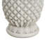 Base de parasol de table d'appoint en oxyde de magnésium blanc antique en forme d'ananas Lillian