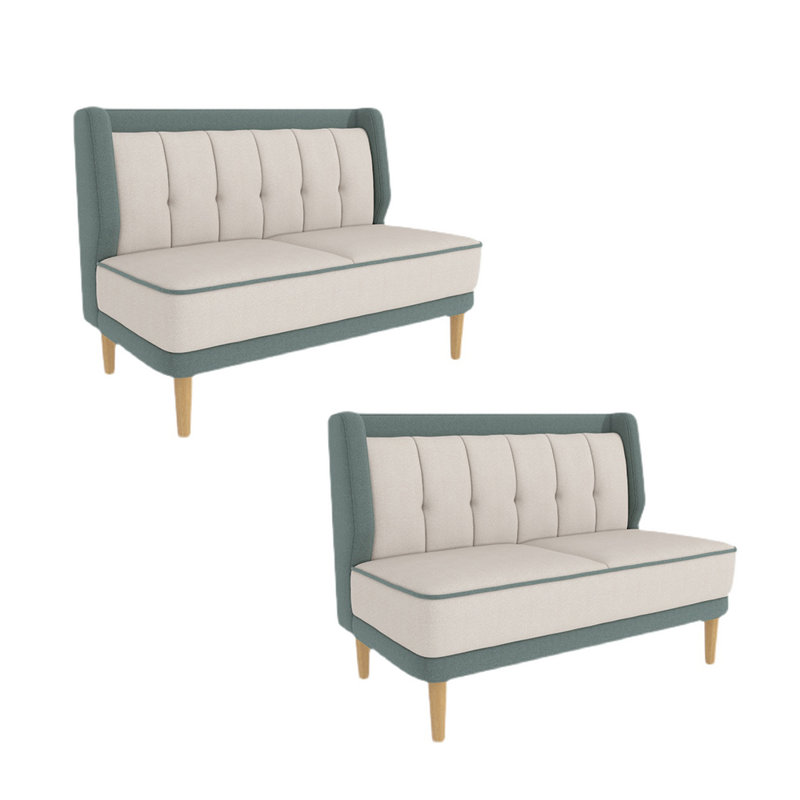 Banc rembourré Leathaire, Vert / crème