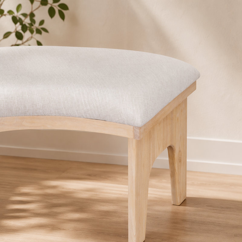 Ensemble de salle à manger 5 pièces avec 3 chaises rembourrées et banc incurvé Rustic Charm