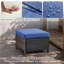 Ensemble de conversation pour patio en osier 6 pièces avec table rectangulaire et chaises pivotantes Teebeck-115508332