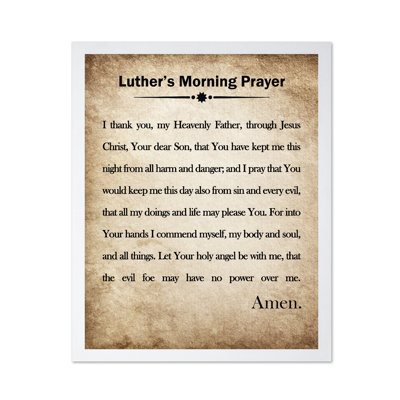 Luther's Morning Prayer