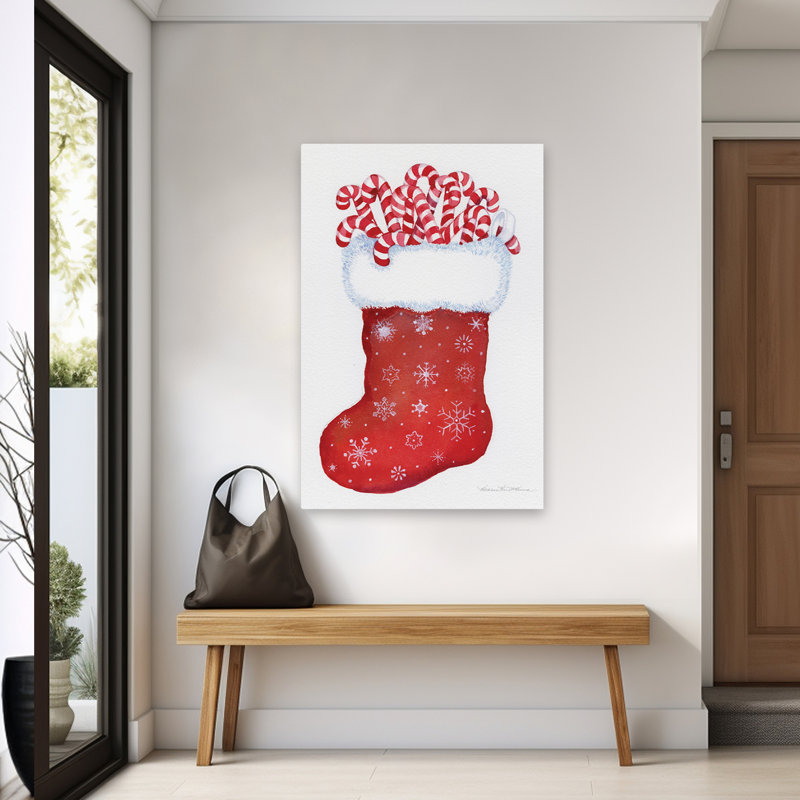 Chaussette de Noël bonbon bonbon, H 60 po x l 40 po