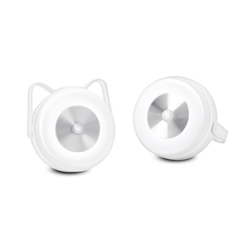 6000K Cool White Motion Light Sensor LED 2-Light Night Light, Cute Cat Appearance USB Rechargeable