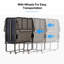 Lit pliant Alwyn Home avec matelas en mousse de 4 pouces, lit escamotable, lit d'invité peu encombrant, lit d'appoint pliable portatif pour adultes avec structure en métal robuste, déplacement facile