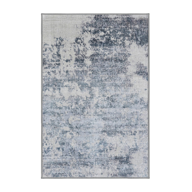 Tapis abstrait gris, Rectangle de 3 pi x 5 pi