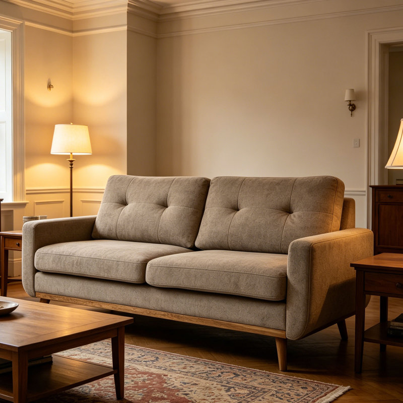 Canapé 67,7 po Mid-Century, Chameau