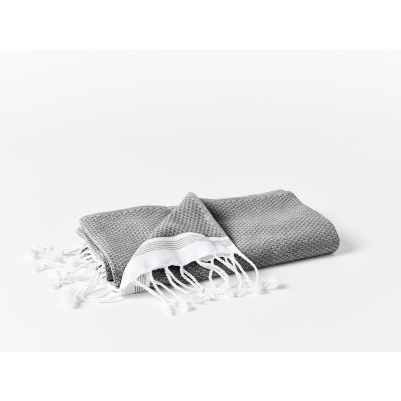 Mediterranean 6 Piece 100% Cotton Towel Set, Shadow/Deep Pewter, 6 Piece Towel Set