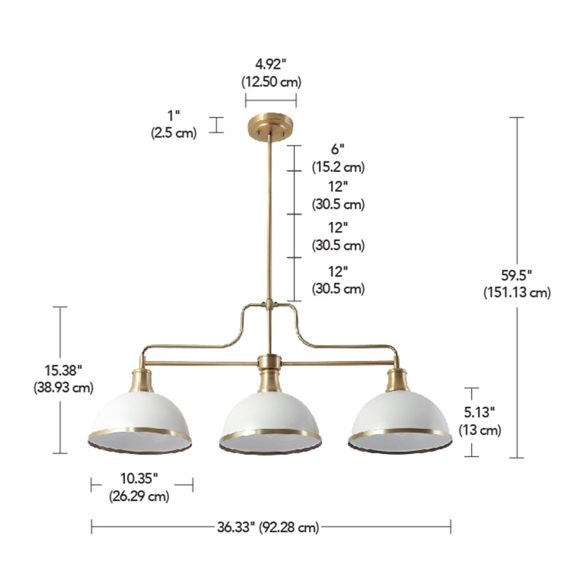 Beckett 3 - Light Dimmable Cylinder Chandelier