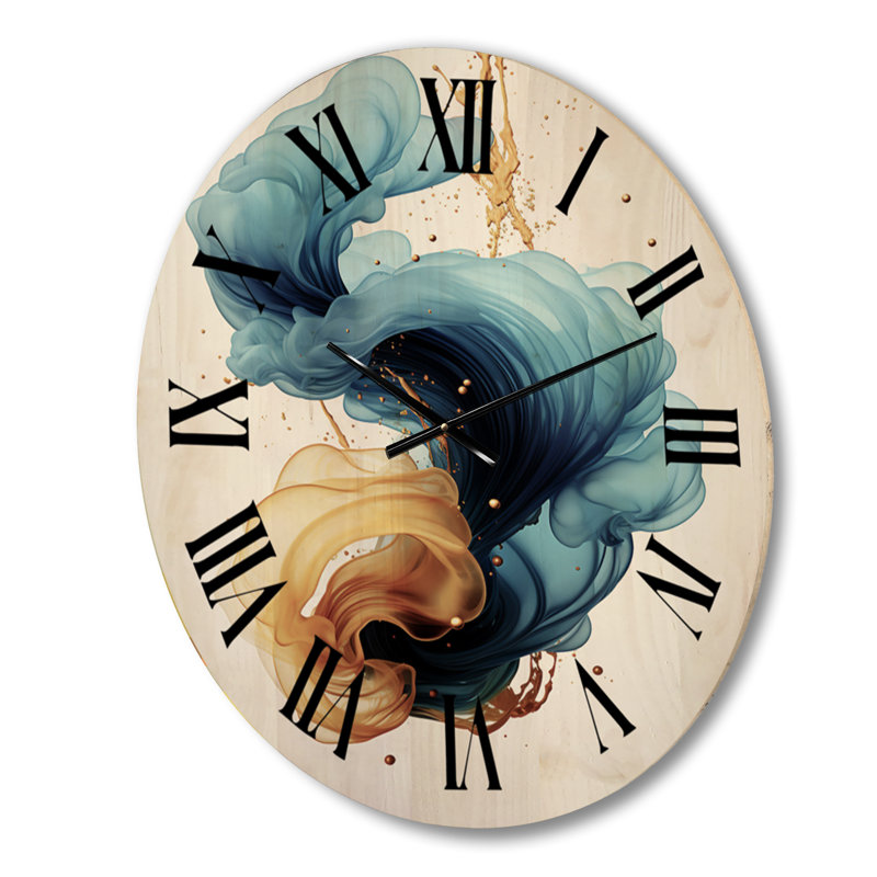 Horloge murale en bois massif Mcclarrie, Grand