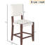 De 4 chaises de bar modernes de style Mid-Century avec dossier, revêtues de lin, avec pattes à griffer, douces et confortables pour un usage prolongé, repose-pieds, bistro-1696631946