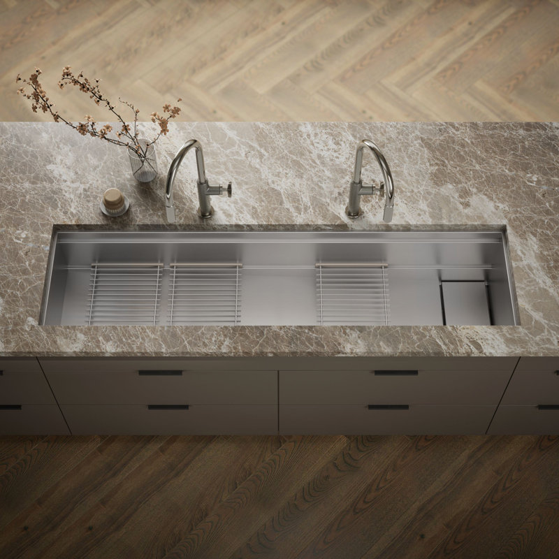 Synthos 69-3/4" Undermount Single-Bowl Kitchen Sink