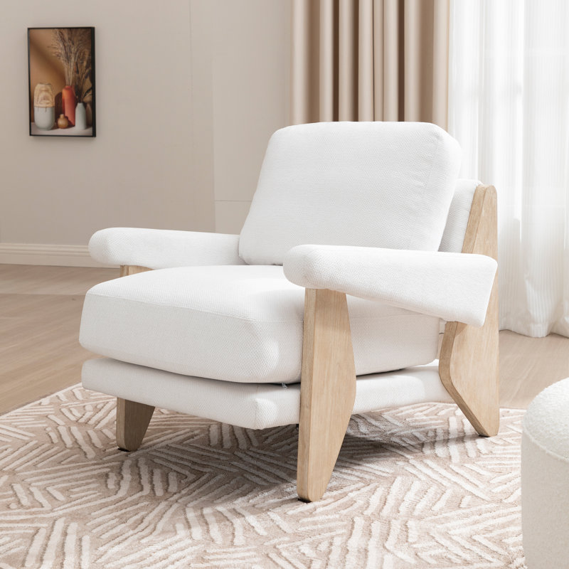 Fauteuil Thickly, Lin blanc