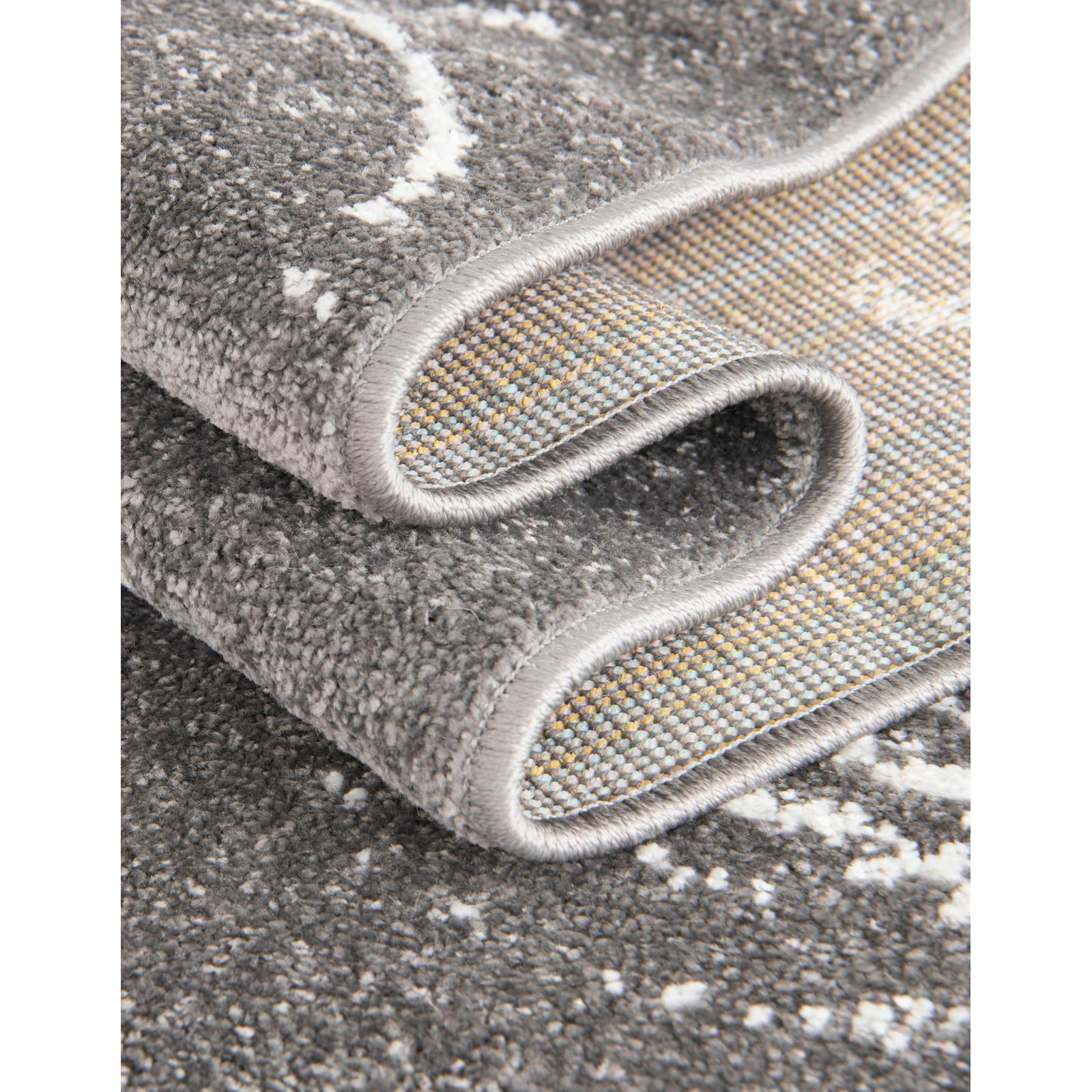 Kids Rug, Gray, Round 3'3" 