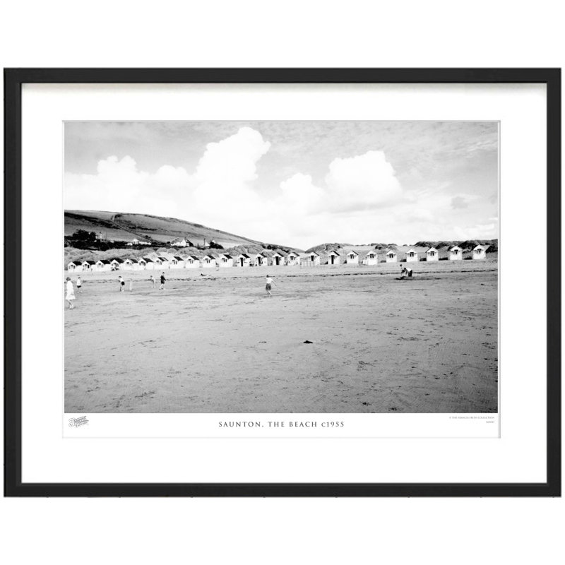 Saunton, The Beach C1955 by Francis Frith - Single Picture Frame Print, 40cm H x 50cm W x 2.3cm D