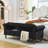 Tufted Button Storage Bench, Fabric Upholstered Ottoman, Window Bench, Rolled Arm Design