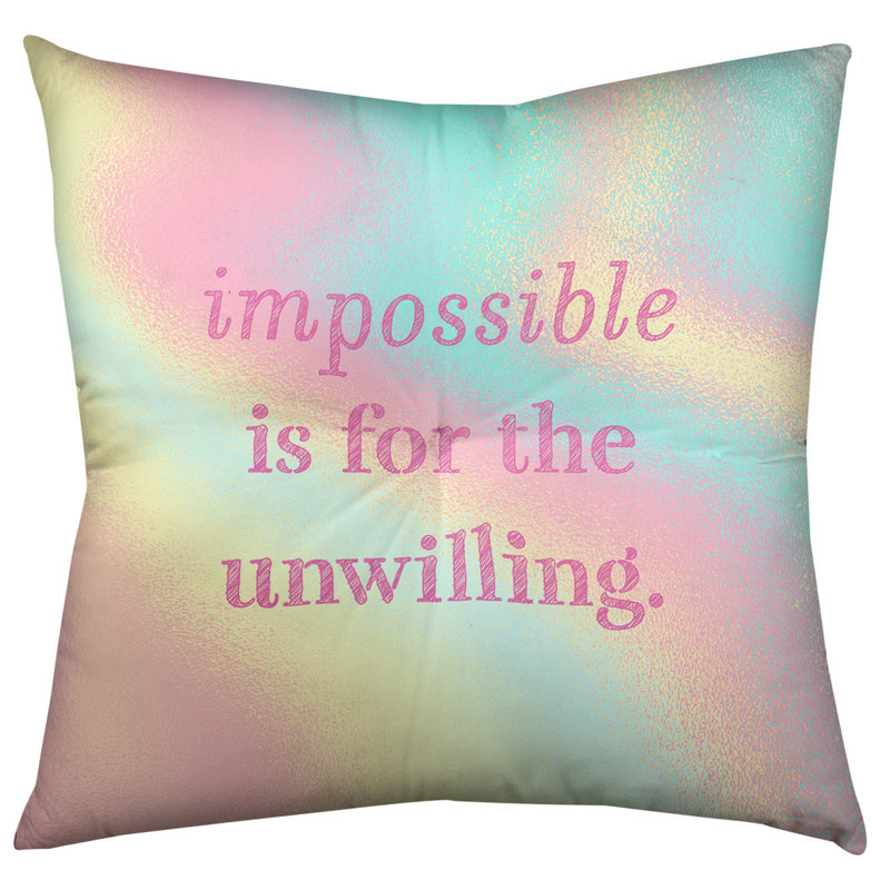 Throw Pillow, 26" H x 26" W, Pastel Rainbow