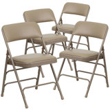 Oliverson Upholstered Metal Folding Event Chairs with Padded Seats