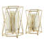 Bougeoirs Prism Hurricane or chaud (ensemble de 2)