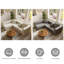 Canapé modulaire en forme de L, canapé en velours côtelé désossé 110 po, gris-516560969