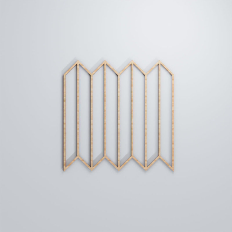 Panneaux muraux décoratifs en bois Conroe, Aulne, H 15 3/8 po x l 15 3/8 po x P 3/8 po