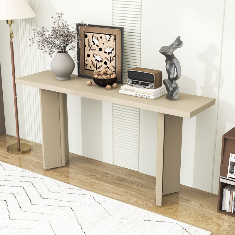Console avec pieds géométriques, Beige