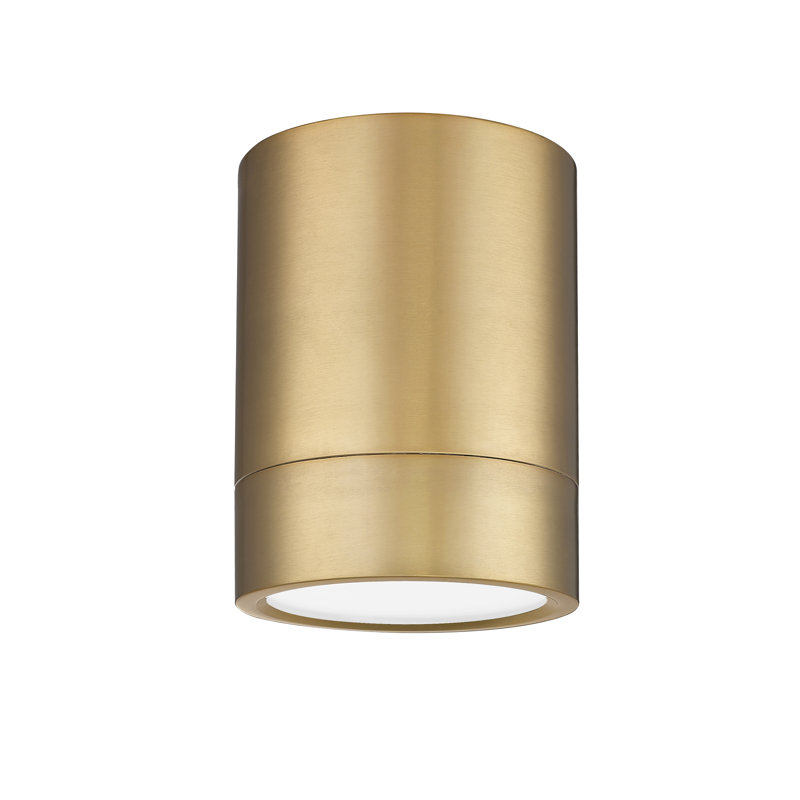 Jaylanis Acrylic LED Flush Mount, Modern Gold