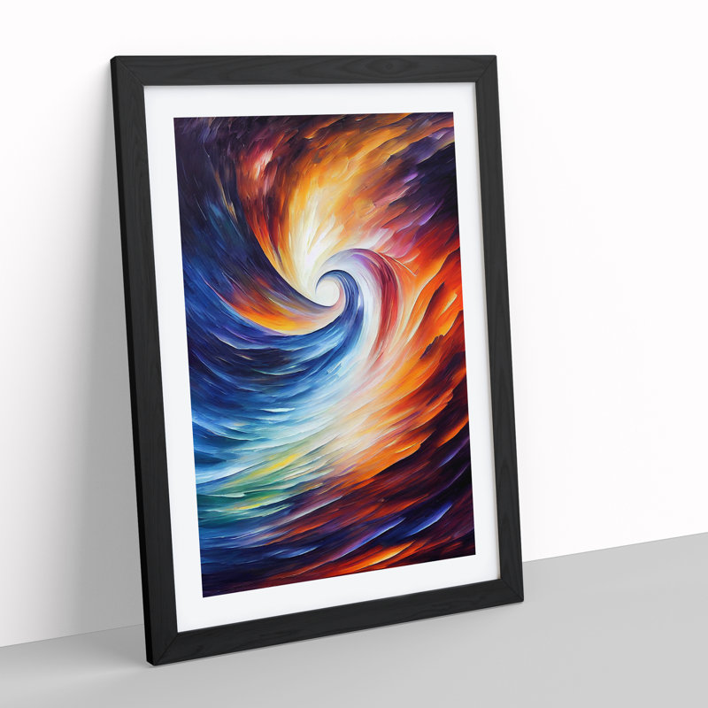 Ocean Wave Abstract No.2 - Framed Print, Black, 64cm H x 46cm W x 2cm D